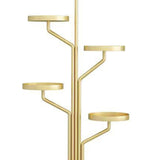 Maxbell Plant Stand with Wheels Flower Stand for Garden Balcony Indoor Outdoor Golden