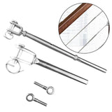 Maxbell Cables Railing Kit for Wood Post Railing Hardware for Repairing Stair Railing