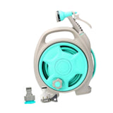 Maxbell Water Pipe Cart Space Saving Garden Hose Storage for Gardening Watering Tool Blue
