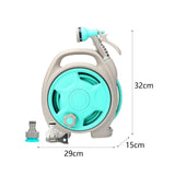 Maxbell Water Pipe Cart Space Saving Garden Hose Storage for Gardening Watering Tool Blue