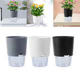 Maxbell Self Watering Flower Pot Lightweight Versatile with Holes for Indoor Outdoor Gray