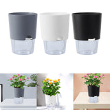 Maxbell Self Watering Flower Pot Lightweight Versatile with Holes for Indoor Outdoor Gray