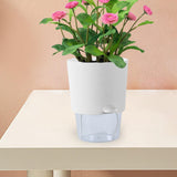 Maxbell Self Watering Flower Pot Lightweight Versatile with Holes for Indoor Outdoor White