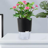 Maxbell Self Watering Flower Pot Lightweight Versatile with Holes for Indoor Outdoor Black