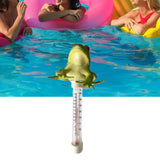 Maxbell Water Temperature Gauge Ice Bath Shatter Resistant Floating Pool Thermometer Frog 12x16.5cm