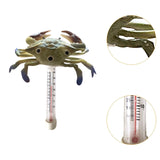 Maxbell Water Temperature Gauge Ice Bath Shatter Resistant Floating Pool Thermometer Crab 20x16.5cm