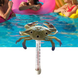 Maxbell Water Temperature Gauge Ice Bath Shatter Resistant Floating Pool Thermometer Crab 20x16.5cm