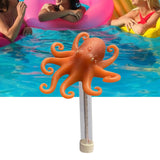 Maxbell Water Temperature Gauge Ice Bath Shatter Resistant Floating Pool Thermometer Octopus 12x16.5cm