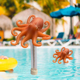 Maxbell Water Temperature Gauge Ice Bath Shatter Resistant Floating Pool Thermometer Octopus 12x16.5cm