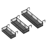 Maxbell Hanging Railing Planter Shelf Basket Iron Plant Stand for Patio Fence Garden 80cm
