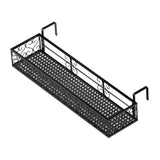 Maxbell Hanging Railing Planter Shelf Basket Iron Plant Stand for Patio Fence Garden 80cm