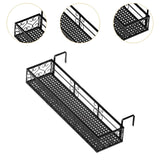 Maxbell Hanging Railing Planter Shelf Basket Iron Plant Stand for Patio Fence Garden 80cm