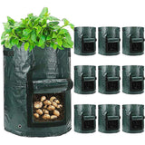 Maxbell Garden Planting Bag with Reinforced Handle Potato Grow Bag for Flowers Onion 7 gallon 30x35cm