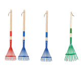 Maxbell Garden Rake 9 Tines Yard Rake Quick Clean up Leaf Rake for Garden Shrub Yard Green