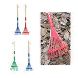 Maxbell Garden Rake 9 Tines Yard Rake Quick Clean up Leaf Rake for Garden Shrub Yard Green