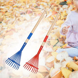 Maxbell 2Pcs Garden Rake Leaves Rakes for Gardening Leaf Rake for Garden Shrub Lawns