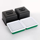 Maxbell Sprout Tray with Lid Multifunctional PP Planting Pot for Kitchen Home Indoor two plates
