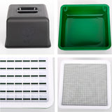 Maxbell Sprout Tray with Lid Multifunctional PP Planting Pot for Kitchen Home Indoor two plates