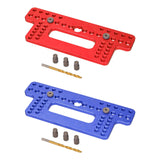 Maxbell Drawer Pull Drill Hole Handle Pitch Punch Locator for Flip Cover Hinge Shelf red