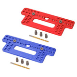 Maxbell Drawer Pull Drill Hole Handle Pitch Punch Locator for Flip Cover Hinge Shelf red