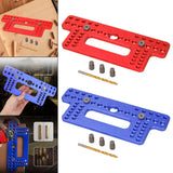 Maxbell Drawer Pull Drill Hole Handle Pitch Punch Locator for Flip Cover Hinge Shelf red