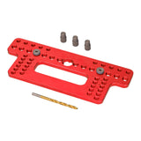 Maxbell Drawer Pull Drill Hole Handle Pitch Punch Locator for Flip Cover Hinge Shelf red