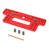 Maxbell Drawer Pull Drill Hole Handle Pitch Punch Locator for Flip Cover Hinge Shelf red