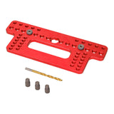 Maxbell Drawer Pull Drill Hole Handle Pitch Punch Locator for Flip Cover Hinge Shelf red