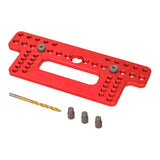 Maxbell Drawer Pull Drill Hole Handle Pitch Punch Locator for Flip Cover Hinge Shelf red
