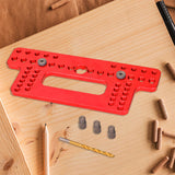 Maxbell Drawer Pull Drill Hole Handle Pitch Punch Locator for Flip Cover Hinge Shelf red