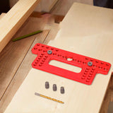 Maxbell Drawer Pull Drill Hole Handle Pitch Punch Locator for Flip Cover Hinge Shelf red