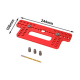 Maxbell Drawer Pull Drill Hole Handle Pitch Punch Locator for Flip Cover Hinge Shelf red