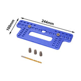 Maxbell Drawer Pull Drill Hole Handle Pitch Punch Locator for Flip Cover Hinge Shelf blue