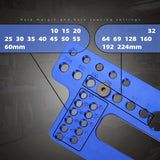 Maxbell Drawer Pull Drill Hole Handle Pitch Punch Locator for Flip Cover Hinge Shelf blue
