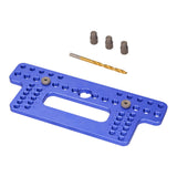 Maxbell Drawer Pull Drill Hole Handle Pitch Punch Locator for Flip Cover Hinge Shelf blue