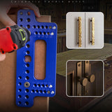 Maxbell Drawer Pull Drill Hole Handle Pitch Punch Locator for Flip Cover Hinge Shelf blue