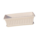 Maxbell Window Box Planter 17 inch Flower Box Pot for Windowsill Indoor Outdoor Yard white