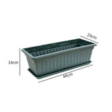 Maxbell Window Box Planter 17 inch Flower Box Pot for Windowsill Indoor Outdoor Yard dark green
