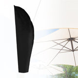 Maxbell Patio Umbrella Parasol Cover Waterproof Black Lightweight 210D Oxford Fabric 205x57cm