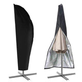 Maxbell Patio Umbrella Parasol Cover Waterproof Black Lightweight 210D Oxford Fabric 280x80cm