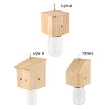 Maxbell Wooden Carpenter Bee Cage Garden Decor for Outdoor Garden Decoration Orchard Style A