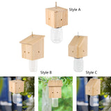 Maxbell Wooden Carpenter Bee Cage Garden Decor for Outdoor Garden Decoration Orchard Style A