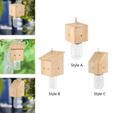 Maxbell Wooden Carpenter Bee Cage Garden Decor for Outdoor Garden Decoration Orchard Style A