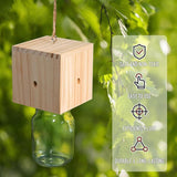Maxbell Wooden Carpenter Bee Cage Garden Decor for Outdoor Garden Decoration Orchard Style A