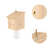 Maxbell Wooden Carpenter Bee Cage Garden Decor for Outdoor Garden Decoration Orchard Style B