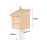 Maxbell Wooden Carpenter Bee Cage Garden Decor for Outdoor Garden Decoration Orchard Style B