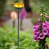 Maxbell Bee Feeder Stake Ornament Bee Watering Station for Park Yards Bird Lover Gift yellow