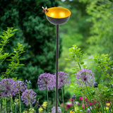 Maxbell Bee Feeder Stake Ornament Bee Watering Station for Park Yards Bird Lover Gift yellow