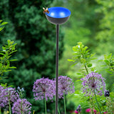 Maxbell Bee Feeder Stake Ornament Bee Watering Station for Park Yards Bird Lover Gift blue