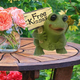 Maxbell Resin Frog Figurine Micro Landscape Outdoor Statue for Garden Backyard Patio Style A